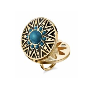 House of Harlow Turquoise Tribal Locket Ring